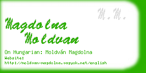 magdolna moldvan business card
